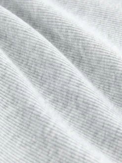 self. Grey Fitted Rib T-Shirt