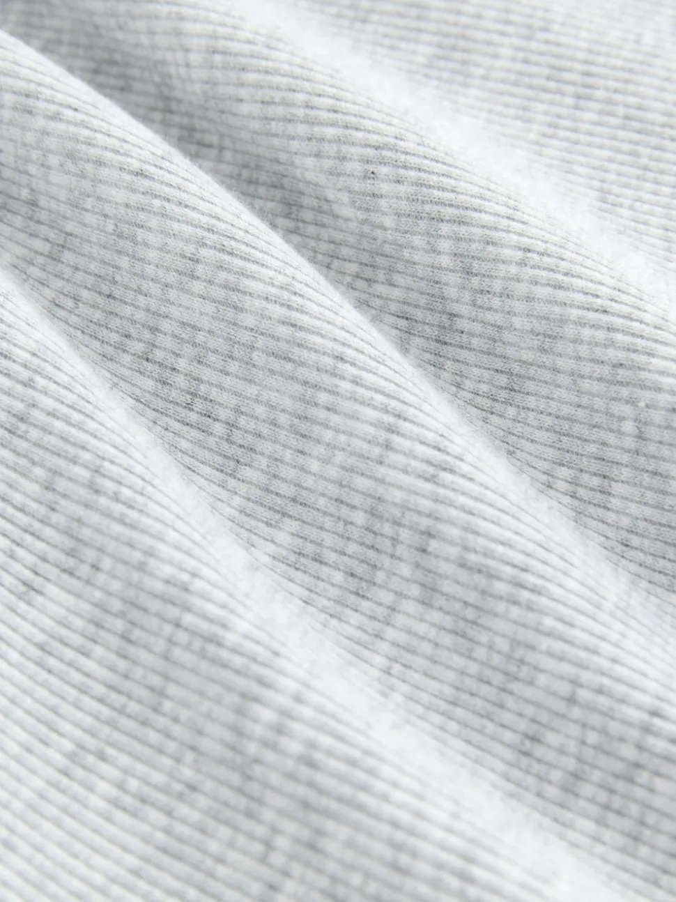 self. Grey Fitted Rib T-Shirt