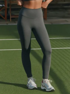 self. Grey High Waist Leggings