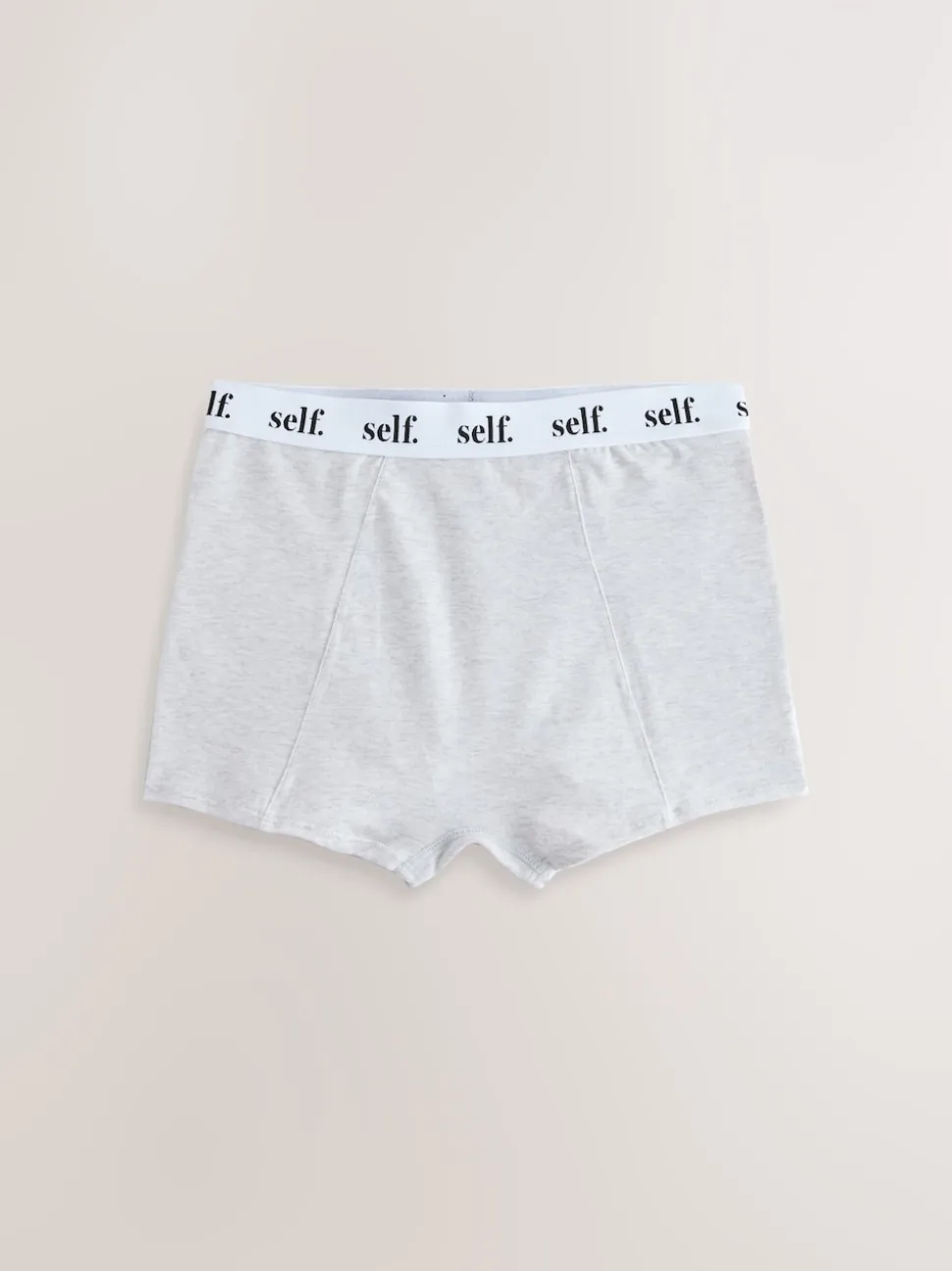self. Grey Marl Short Logo Knickers