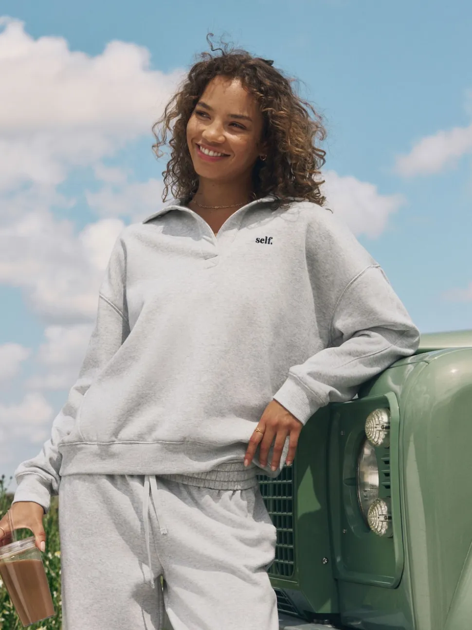 self. Grey Rugby Sweatshirt