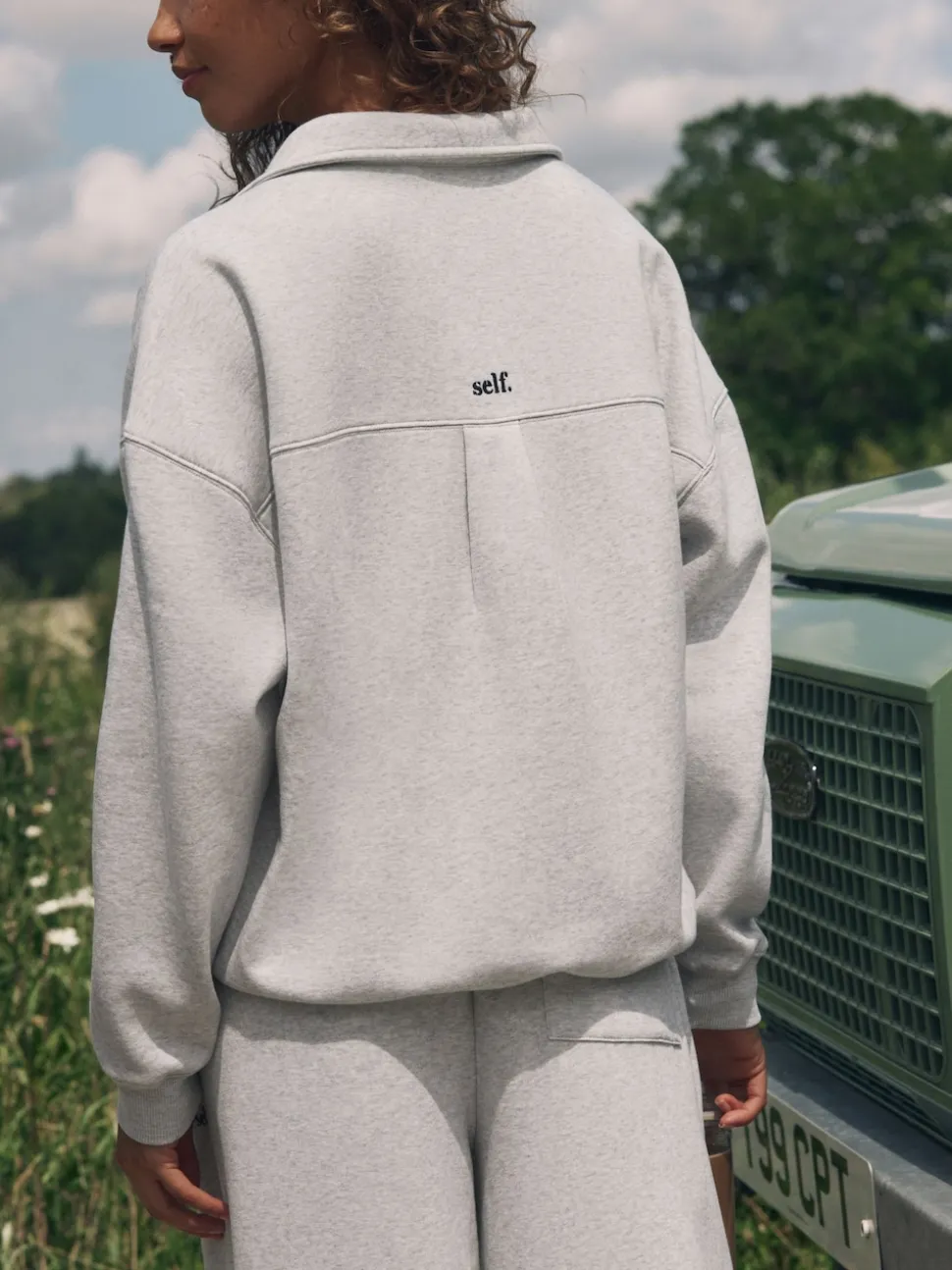 self. Grey Rugby Sweatshirt