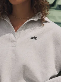 self. Grey Rugby Sweatshirt
