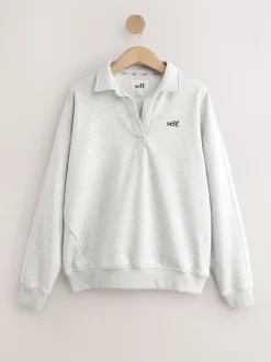 self. Grey Rugby Sweatshirt