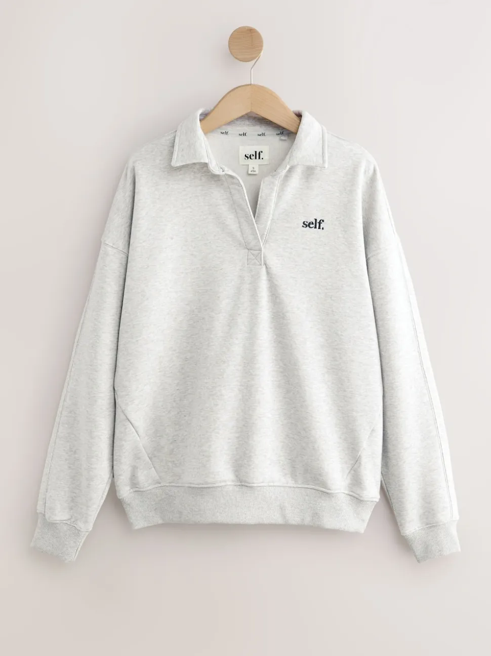 self. Grey Rugby Sweatshirt