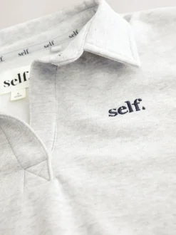 self. Grey Rugby Sweatshirt
