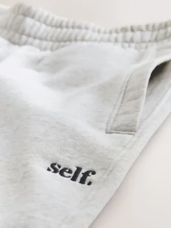 self. Grey Wide Leg Joggers