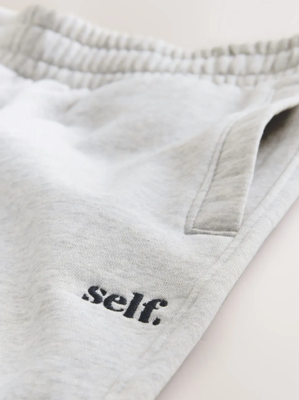 self. Grey Wide Leg Joggers