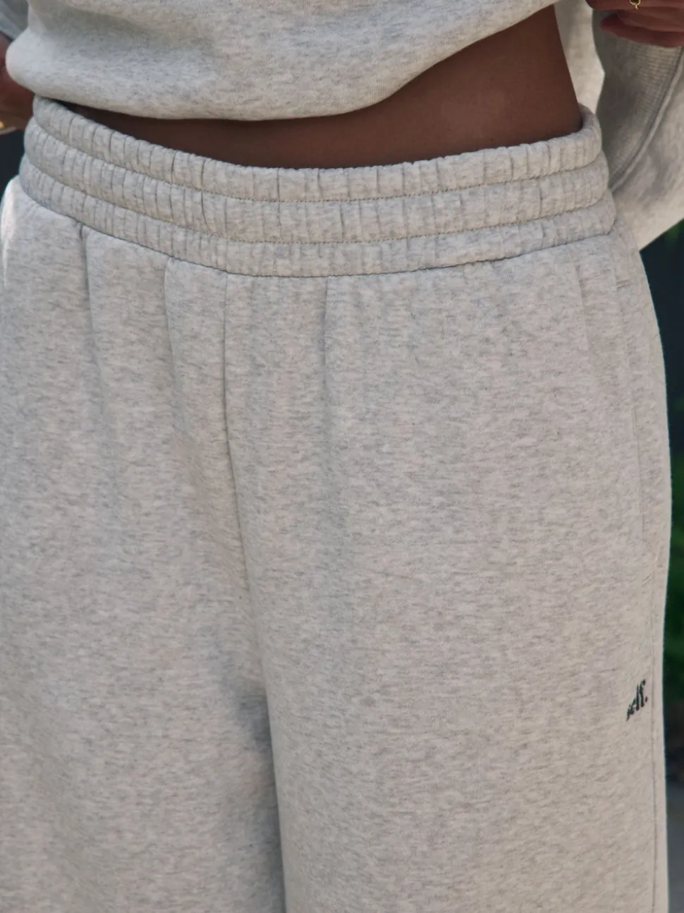 self. Grey Wide Leg Joggers