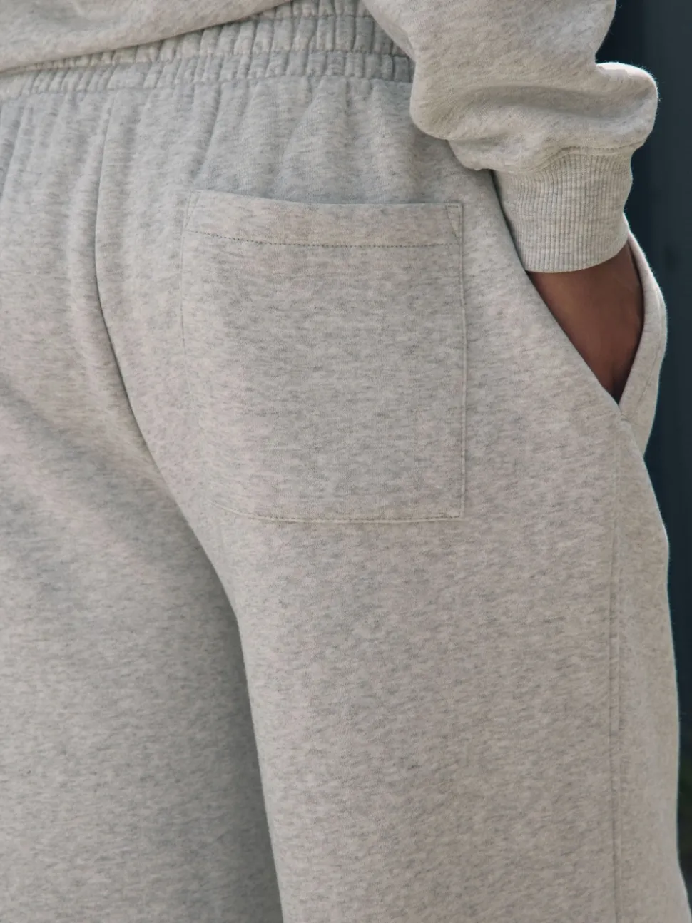 self. Grey Wide Leg Joggers