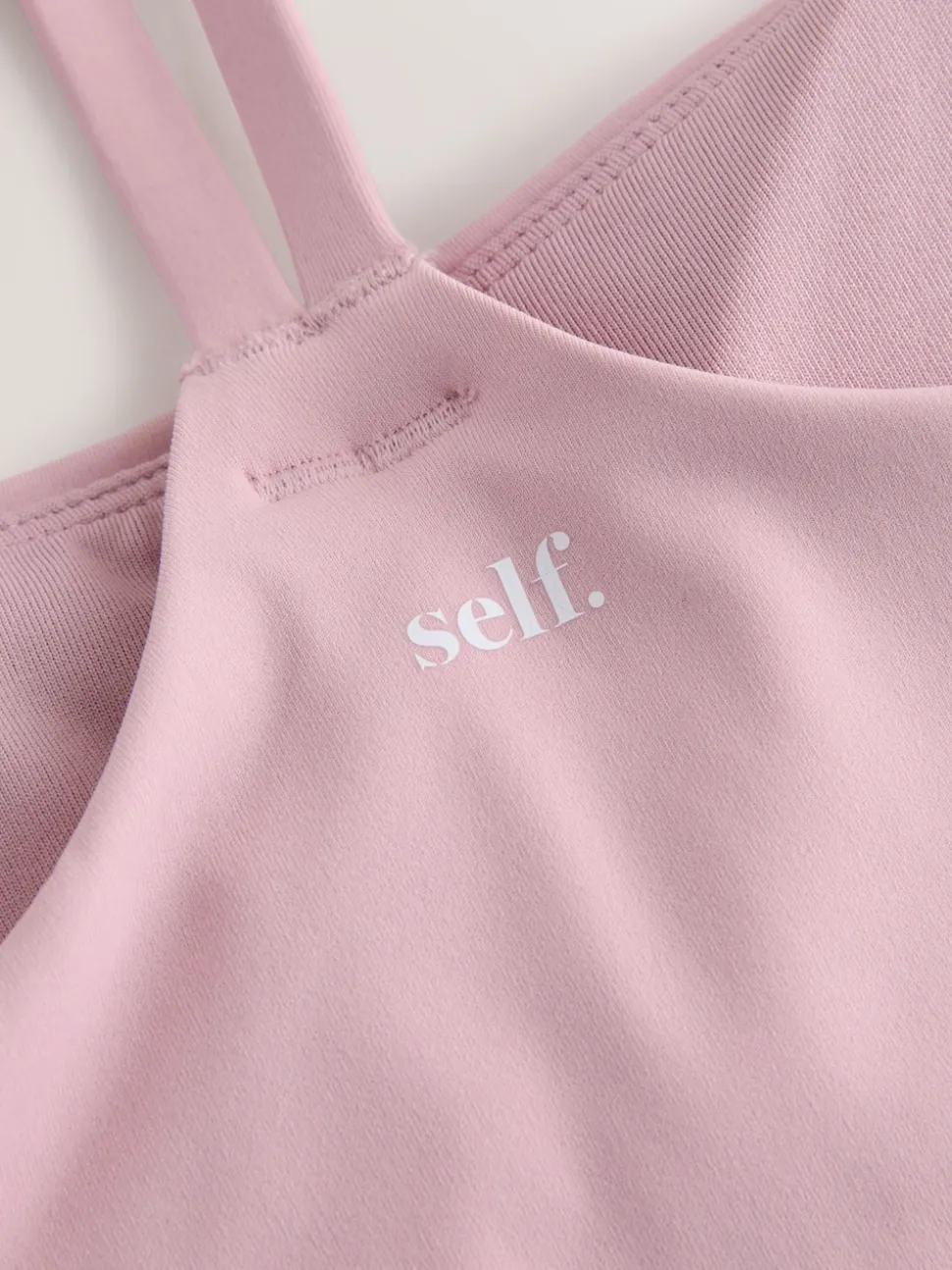 self. Lilac Purple Strappy Non Wire Sports Bra