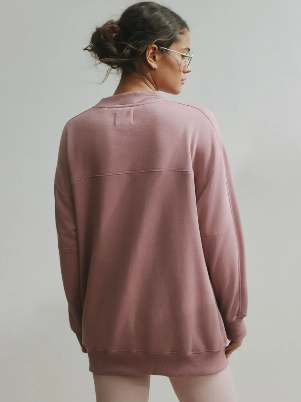 self. Mauve Purple Boucle Sweatshirt