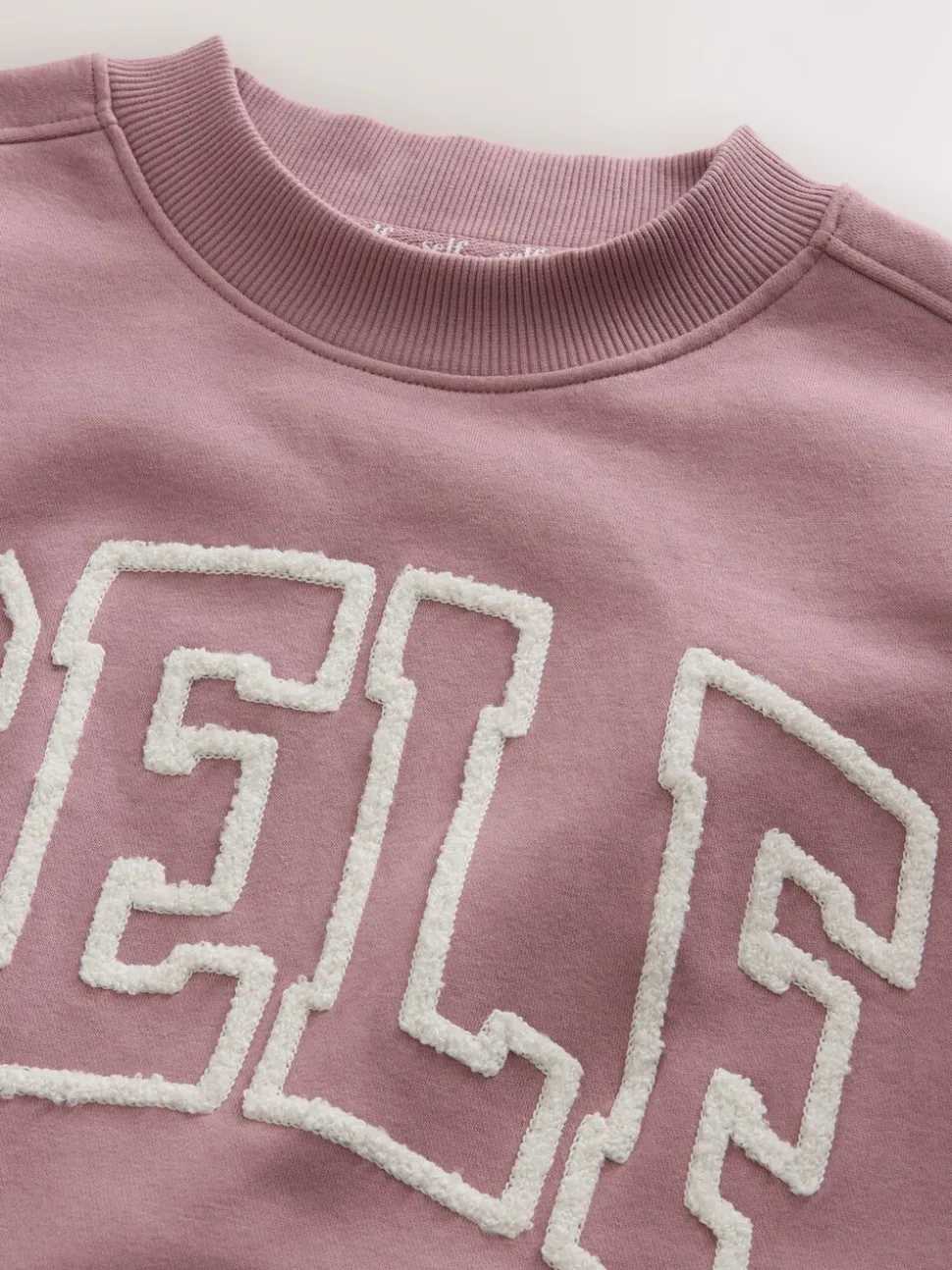 self. Mauve Purple Boucle Sweatshirt