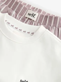 self. Mauve Short Sleeve Pyjamas
