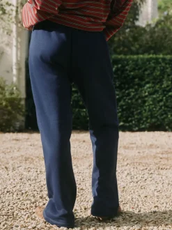 self. Navy Wide Leg Joggers