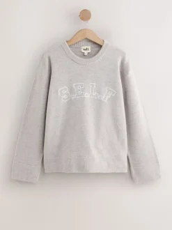 self. Oatmeal Knit Jumper