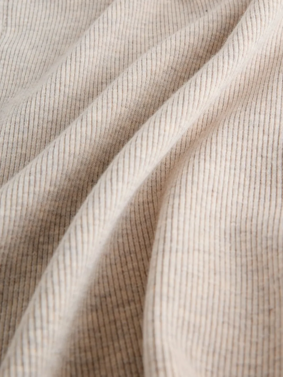 self. Oatmeal Ribbed Button Through Pyjamas