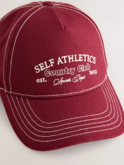 self. Red Slogan Cap