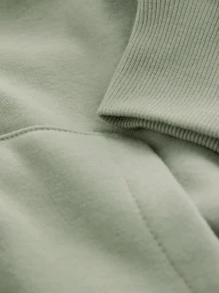 self. Sage Green Hooded Zip Through Jacket