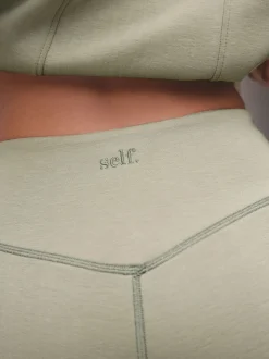 self. Sage Green Kickflare Joggers