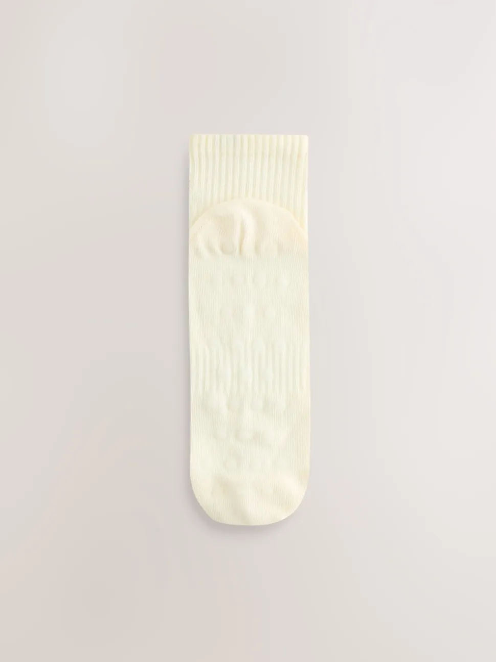 self. Sage Green/Cream/Grey Cropped Ankle Embroidered Logo Gripper Socks 3 Pack