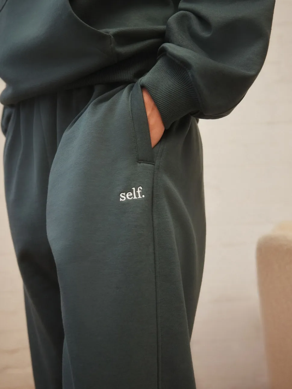 self. Teal Blue Cuffed Joggers