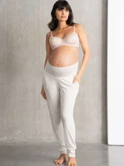 Seraphine Beige Oatmeal Marl Maternity & Nursing Hospital Bag Pyjamas 2 Piece Set