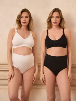 Seraphine Black & White Post Maternity Support Briefs 2 Pack