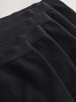 Seraphine Black Cotton Rib Jersey Maternity & Postpartum Briefs 5 Pack
