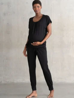 Seraphine Black Maternity & Nursing Hospital Bag Pyjamas 2 Piece Set