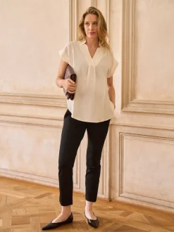 Seraphine Black Overbump Maternity Everyday Work Trouser