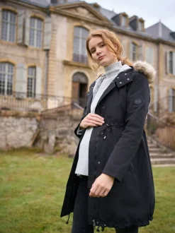 Seraphine Black Premium 3 in 1 Maternity Babywearing Parka