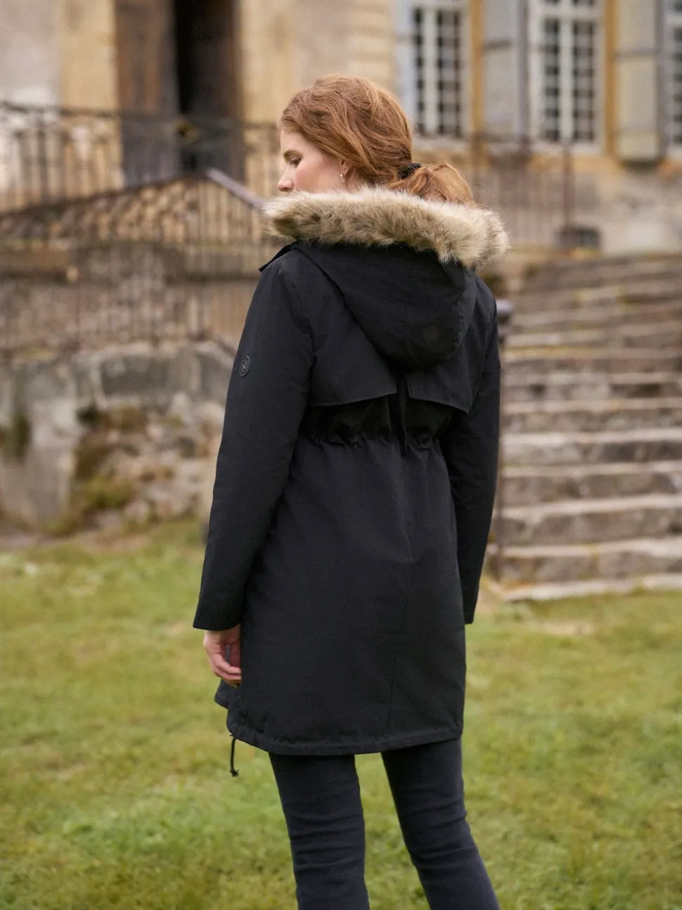Seraphine Black Premium 3 in 1 Maternity Babywearing Parka