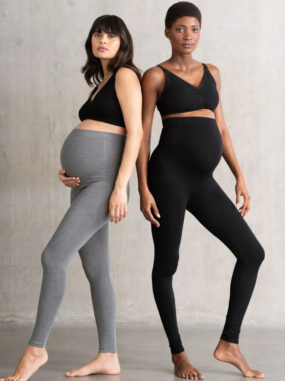 Seraphine Black Soft Bamboo Maternity Leggings Twin Pack