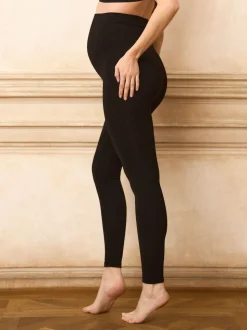 Seraphine Black Soft Bamboo Maternity Leggings