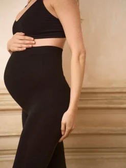 Seraphine Black Soft Bamboo Maternity Leggings