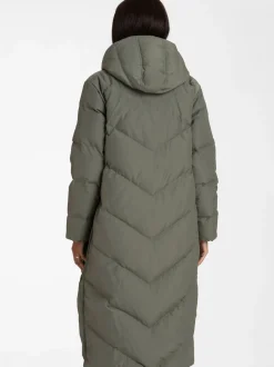 Seraphine Green 3-In-1 Long Chevron Puffer Maternity Coat