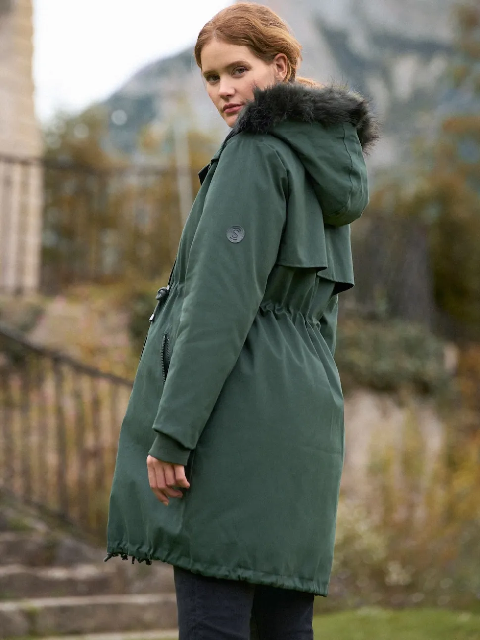 Seraphine Green Premium Sub-Zero Down Filled 3-In-1 Maternity & Babywearing Parka