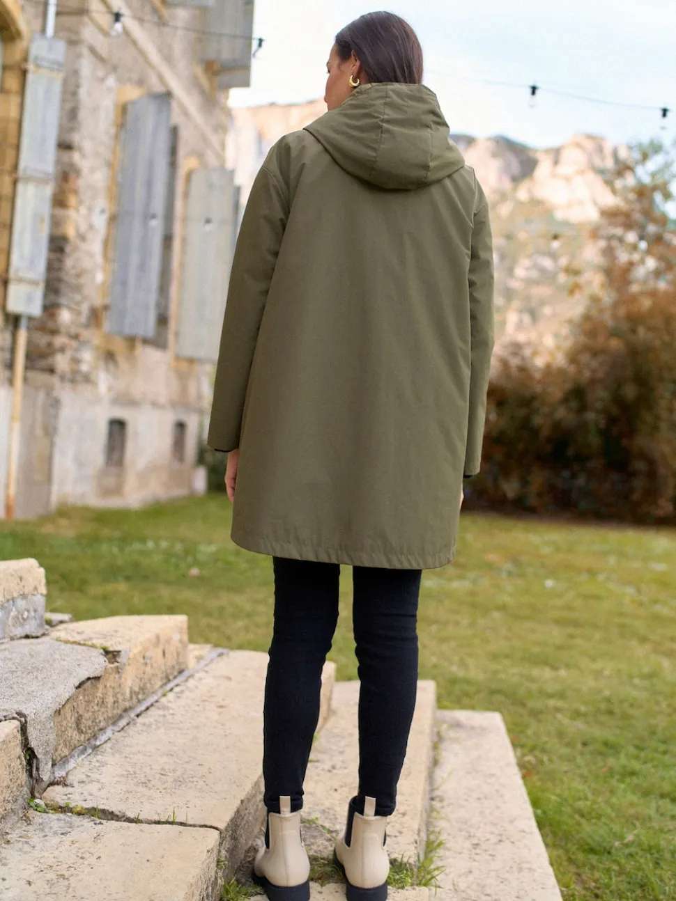 Seraphine Khaki Maternity & Babywearing Versatile Coat with Separate Inner Quilted