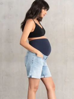 Seraphine Maternity Blue Denim Shorts