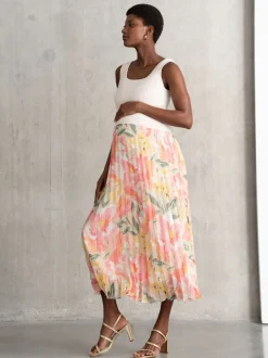 Seraphine Maternity Cream Dress with Topper