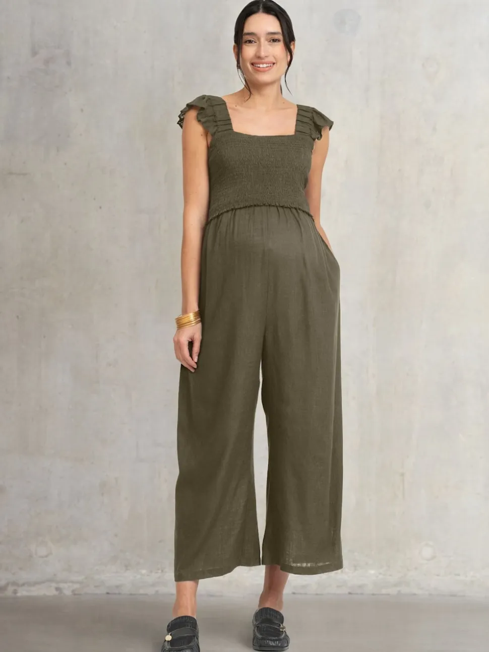 Seraphine Maternity Green Jumpsuit
