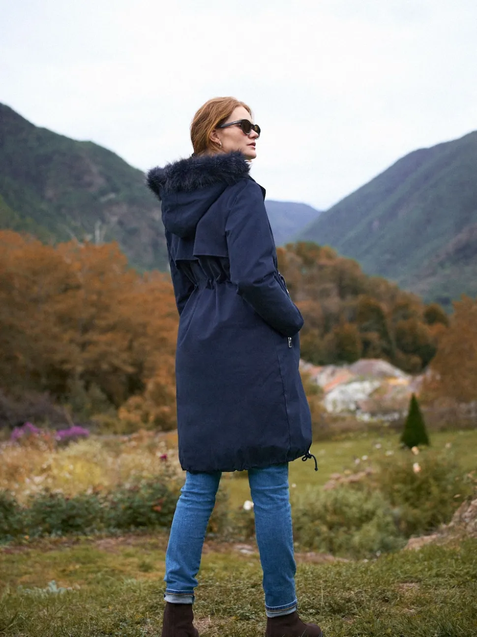 Seraphine Navy Blue Premium Sub-Zero Down Filled 3-In-1 Maternity & Babywearing Parka