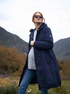 Seraphine Navy Blue Premium Sub-Zero Down Filled 3-In-1 Maternity & Babywearing Parka