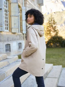 Seraphine Taupe Grey 3-In-1 Maternity & Babywearing Raincoat
