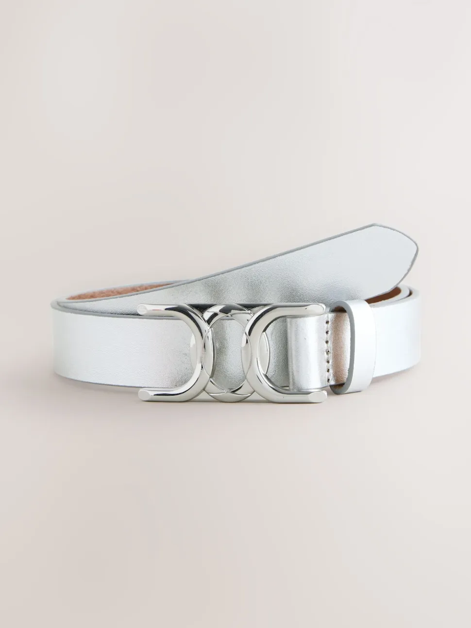 Silver Regular Statement Buckle Leather Belt