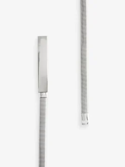 Silver Skinny Stretch Plaque Belt