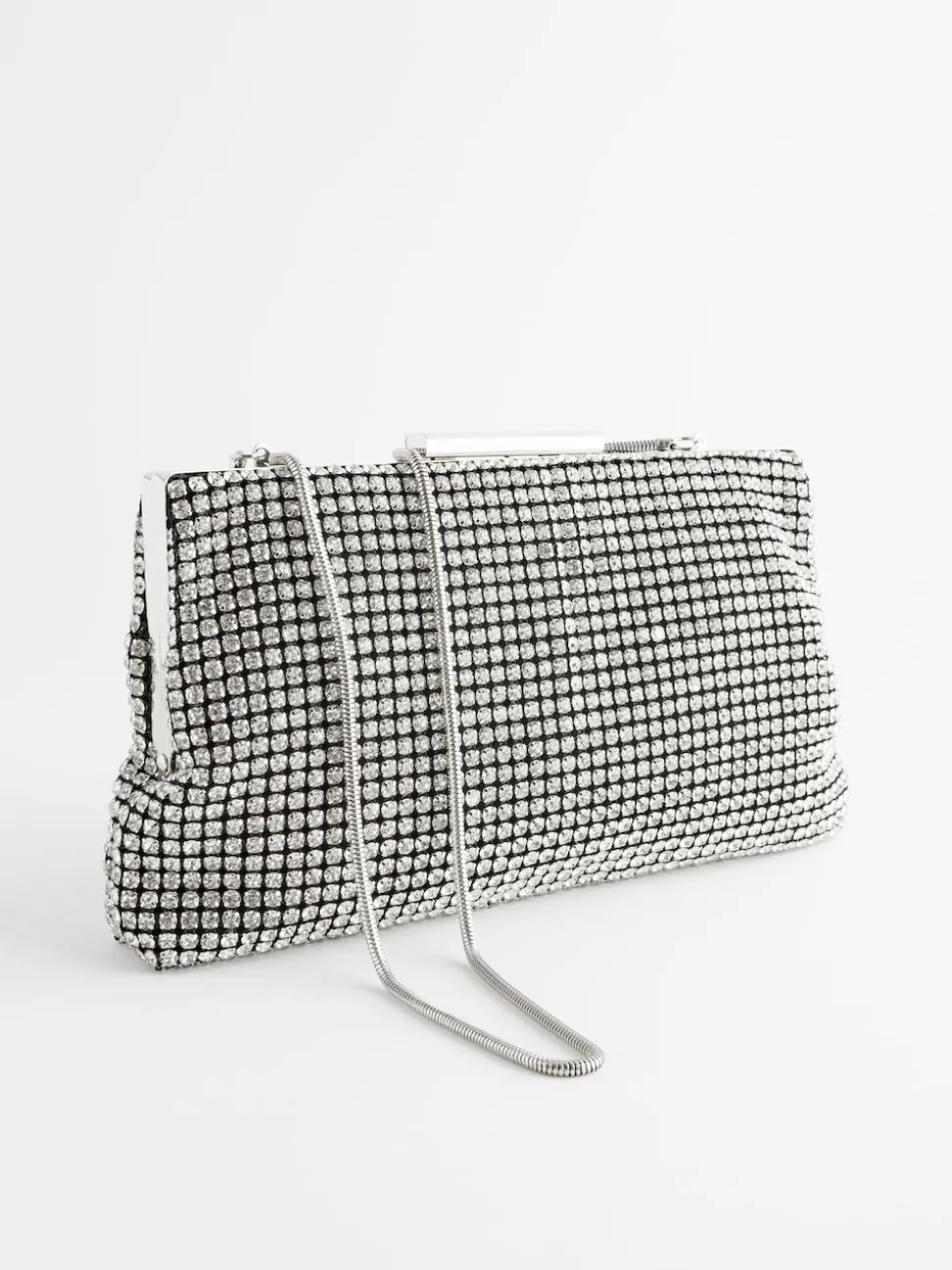 Silver Sparkle Clutch Bag