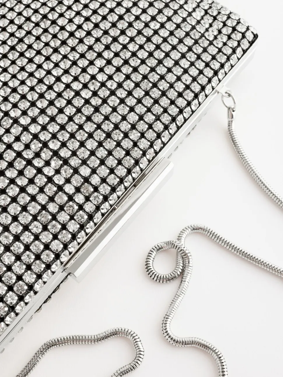 Silver Sparkle Clutch Bag