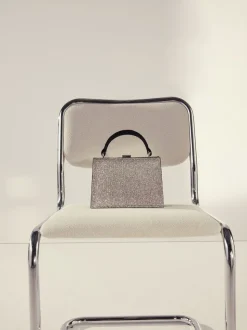 Silver Sparkle Hand Held Bag